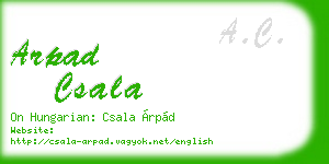 arpad csala business card